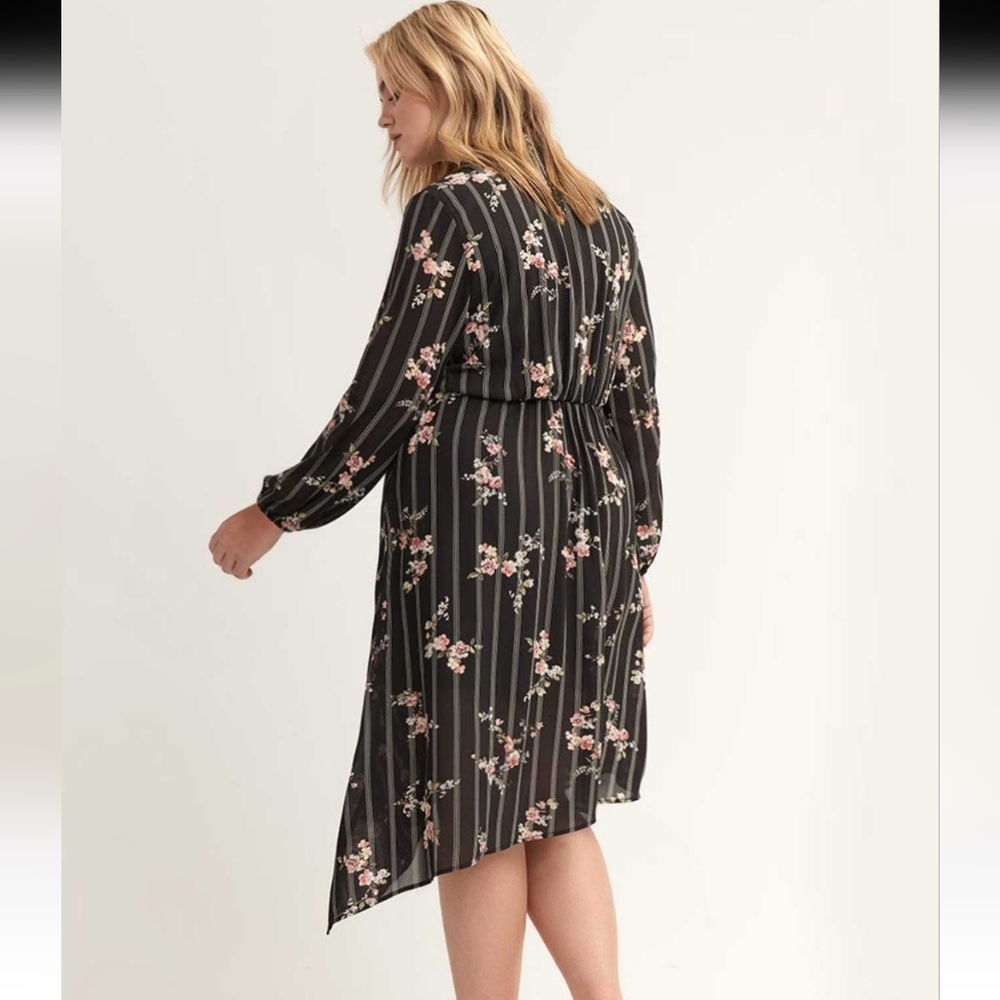 Love and Legend Asymetrical Hem Neck Tie Dress Size 18 - Picture 3 of 9